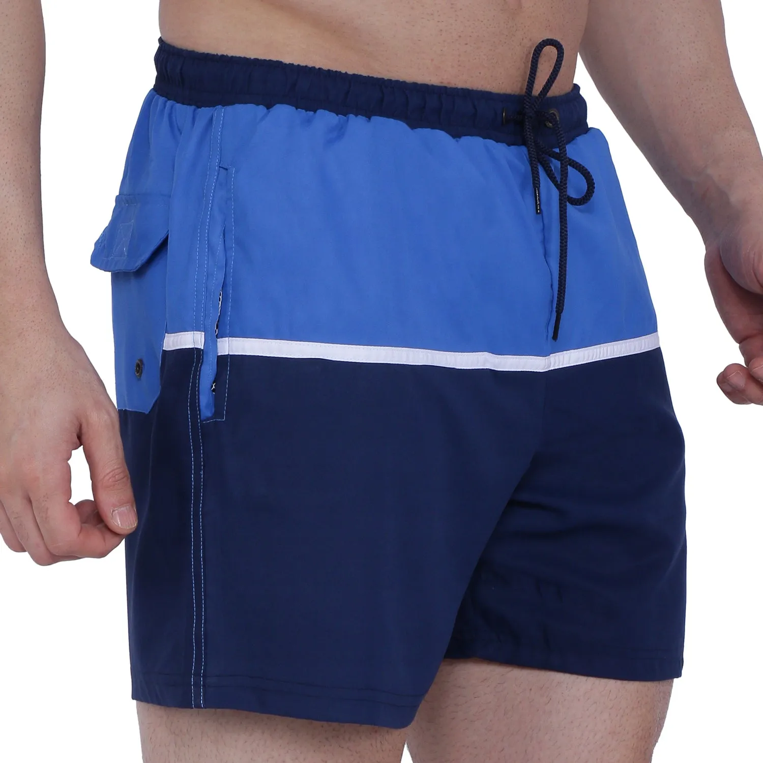 Semantic Designer Microfiber Swimshorts - Cut-n-Sew - Royal