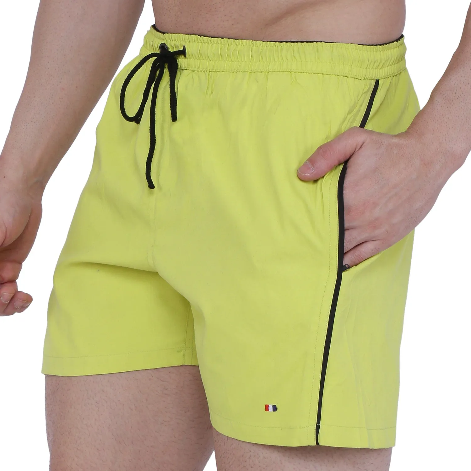 Semantic Designer Microfiber Swimshorts - Designer Yellow