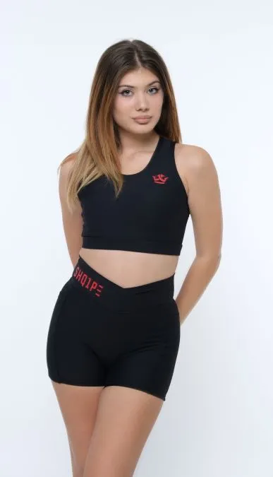 Shorts   Tank Top Black Color/Red Logo