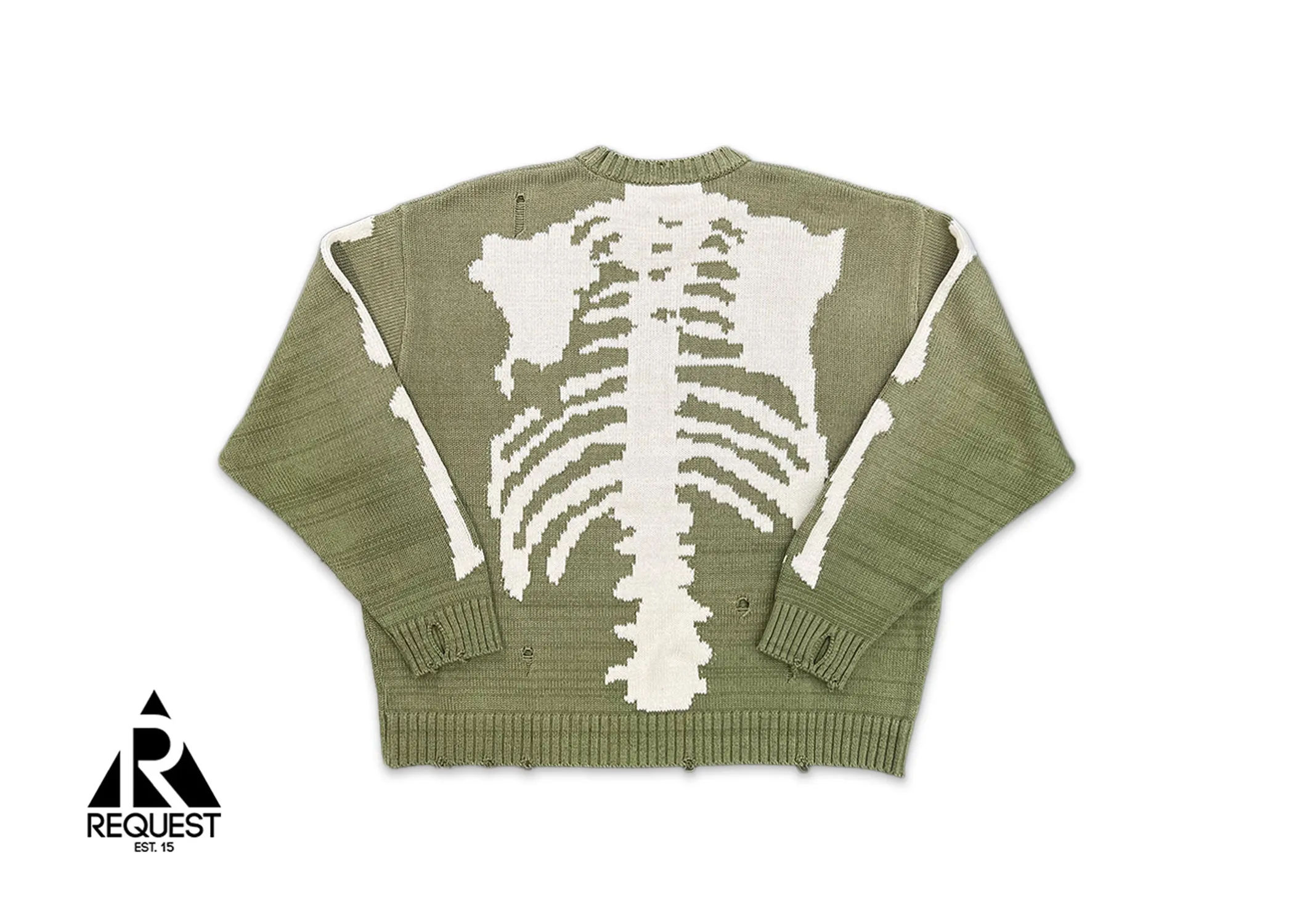 Skeleton Sweatshirt "Bone/Olive"
