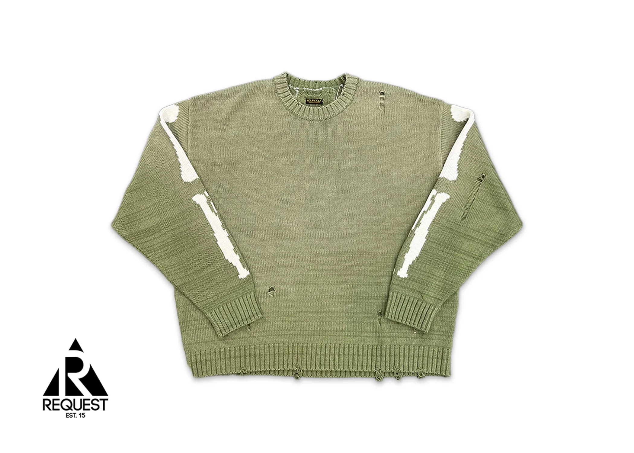 Skeleton Sweatshirt "Bone/Olive"