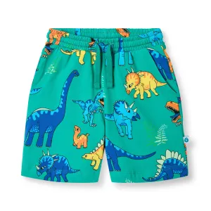 [Smafolk] Shorts with dinosaurs - Teal