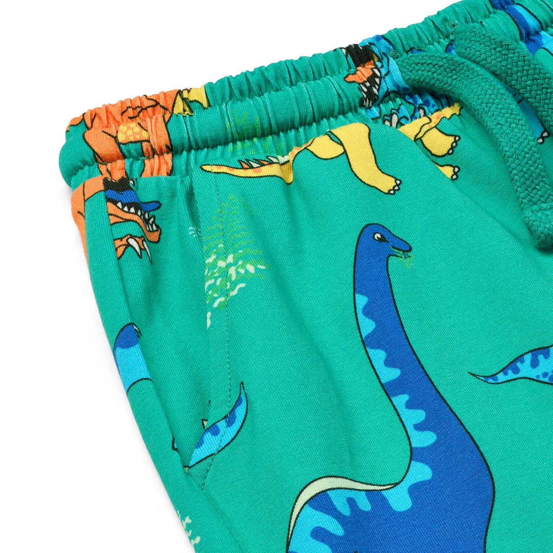 [Smafolk] Shorts with dinosaurs - Teal