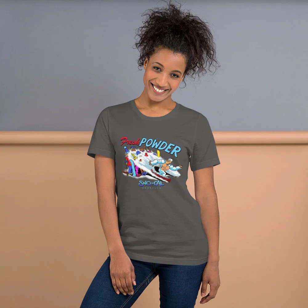 Snorilla Fresh Powder front design snowboard shirt