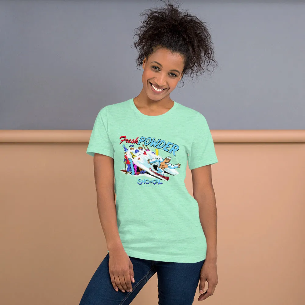 Snorilla Fresh Powder front design snowboard shirt