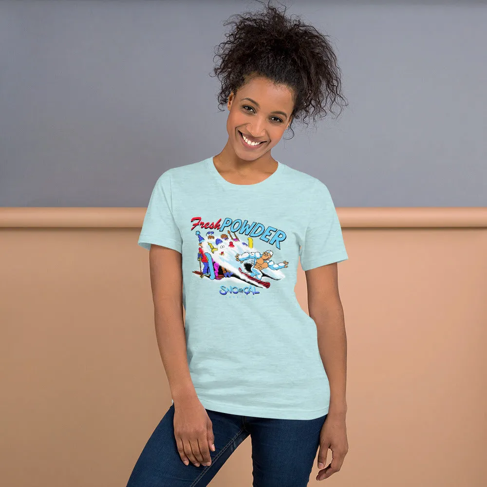 Snorilla Fresh Powder front design snowboard shirt
