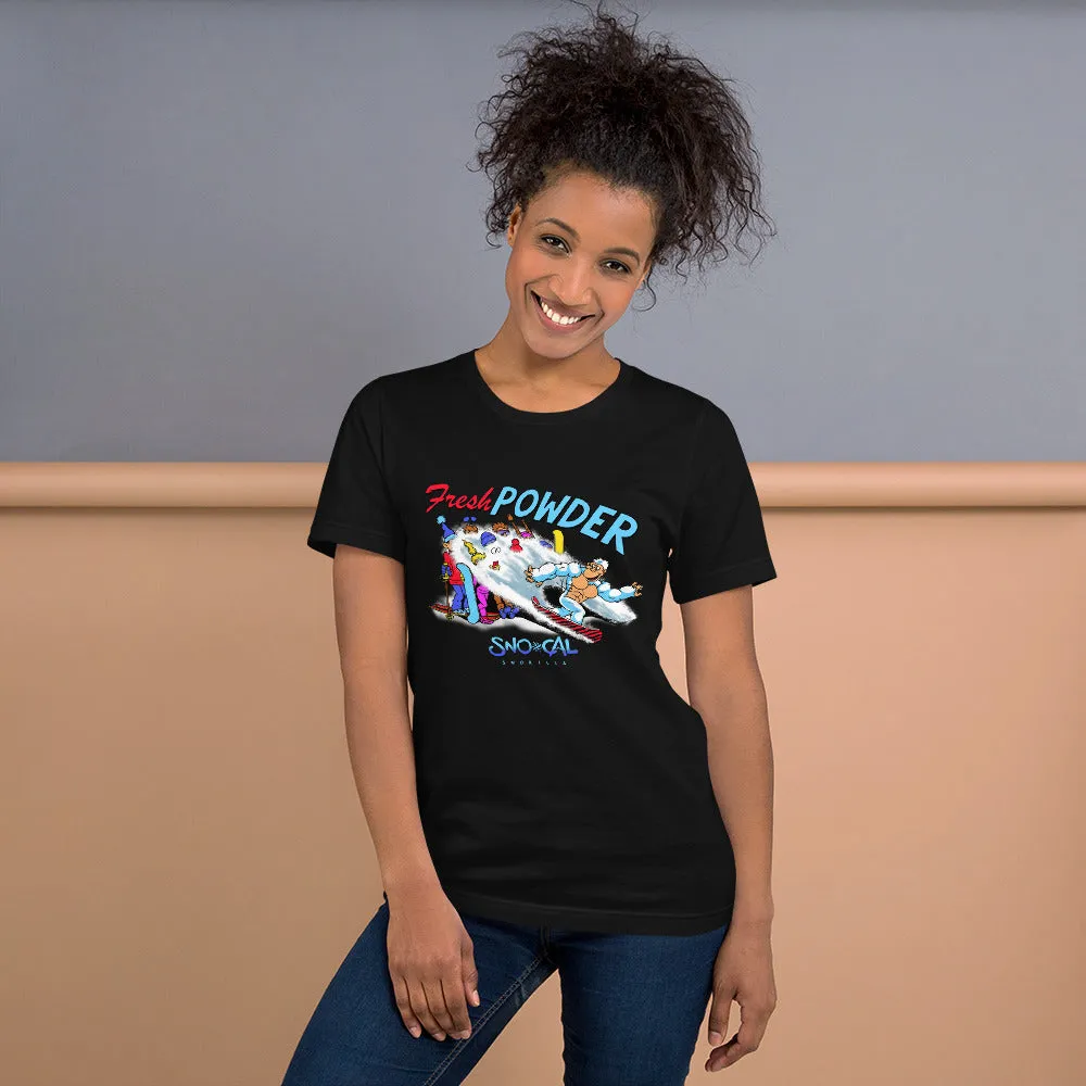 Snorilla Fresh Powder front design snowboard shirt