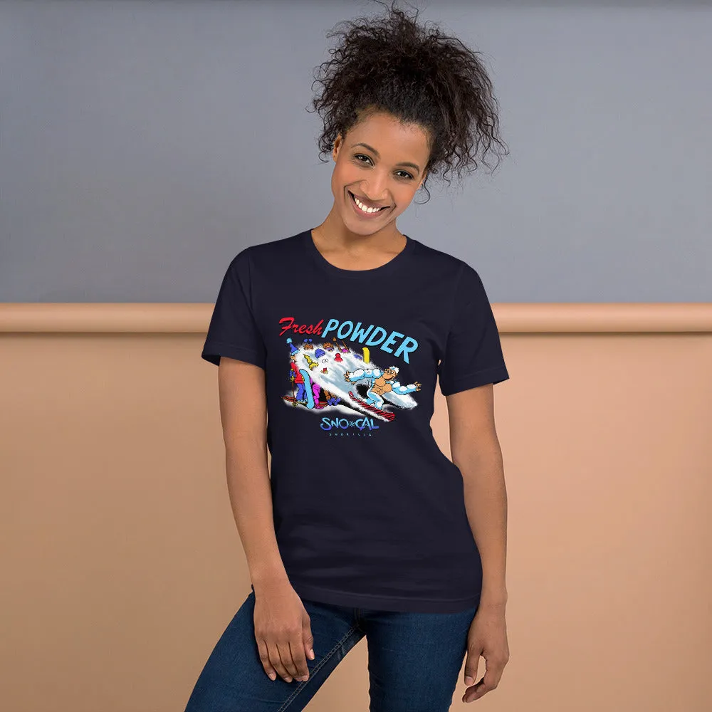 Snorilla Fresh Powder front design snowboard shirt