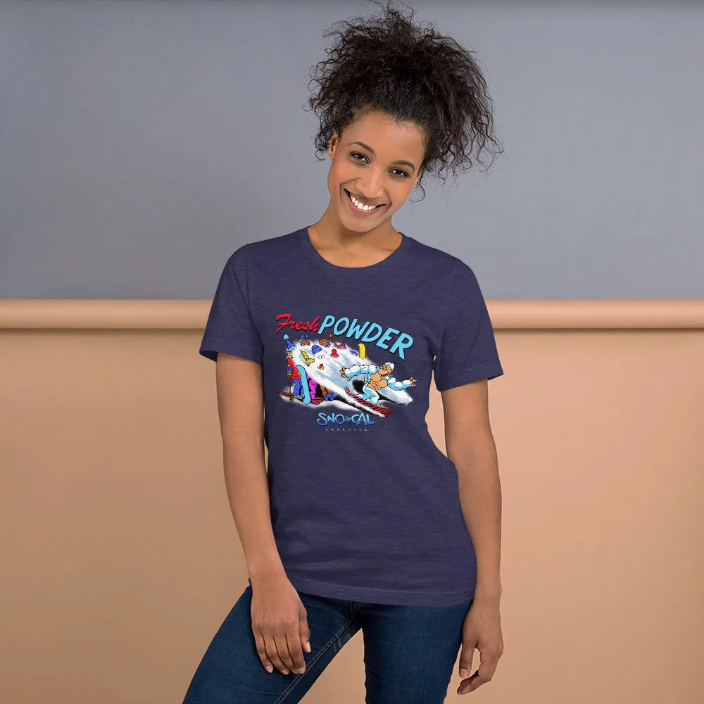 Snorilla Fresh Powder front design snowboard shirt