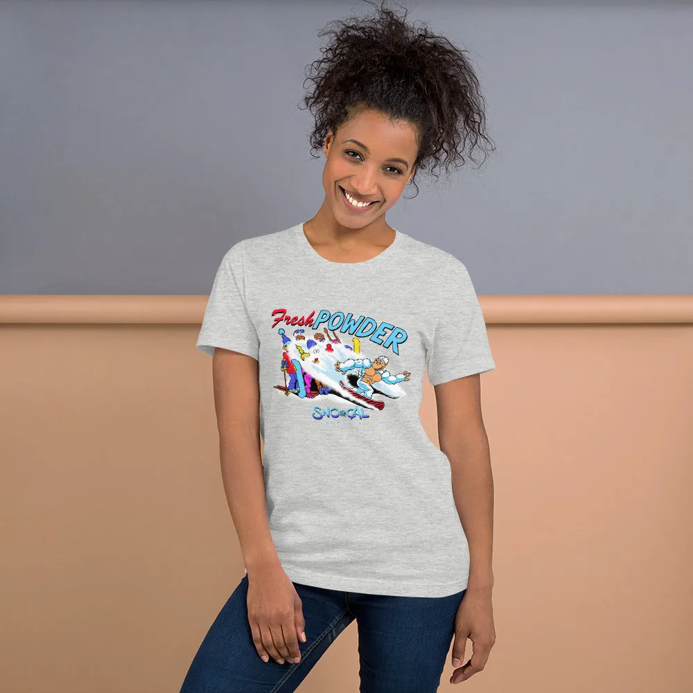Snorilla Fresh Powder front design snowboard shirt