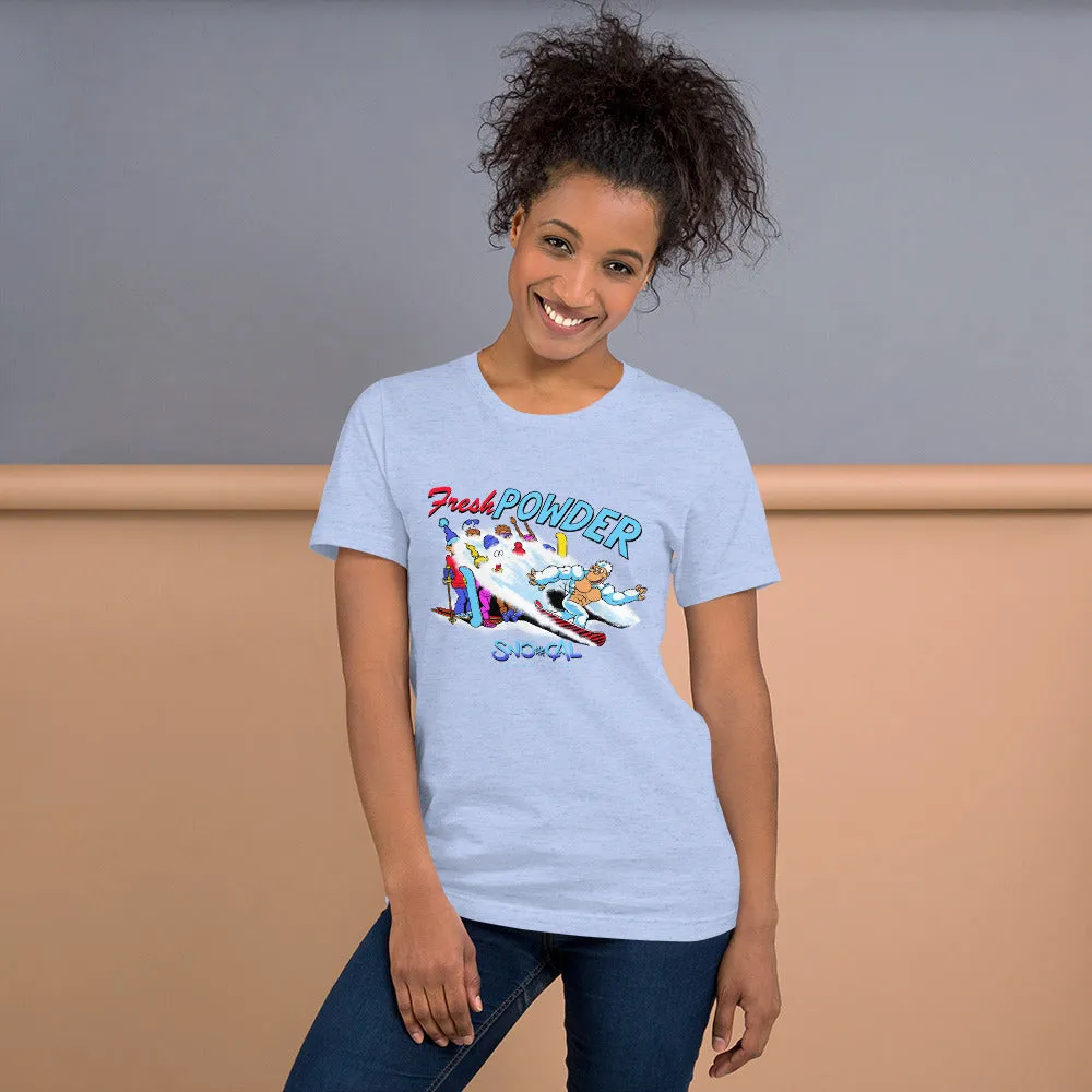 Snorilla Fresh Powder front design snowboard shirt