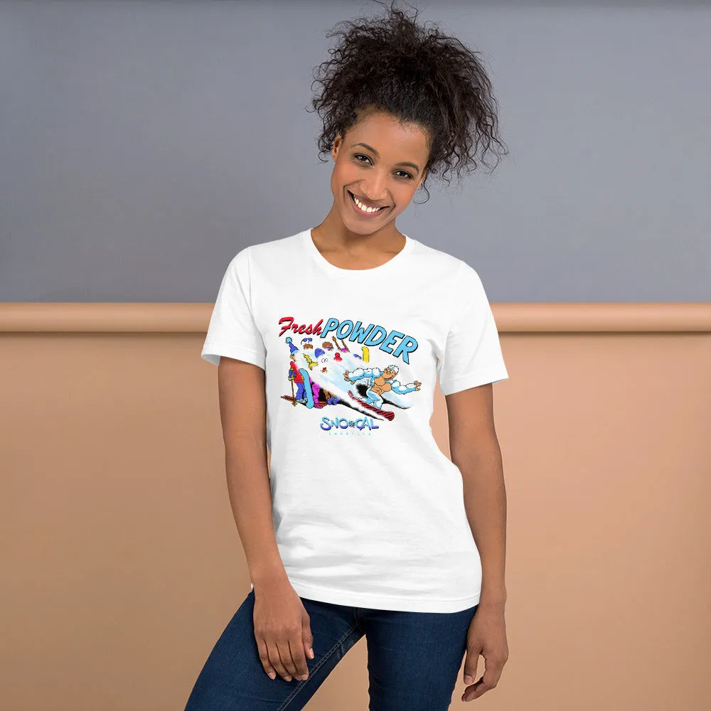 Snorilla Fresh Powder front design snowboard shirt