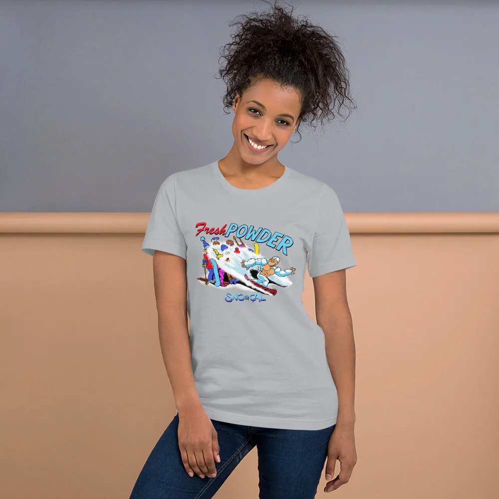 Snorilla Fresh Powder front design snowboard shirt
