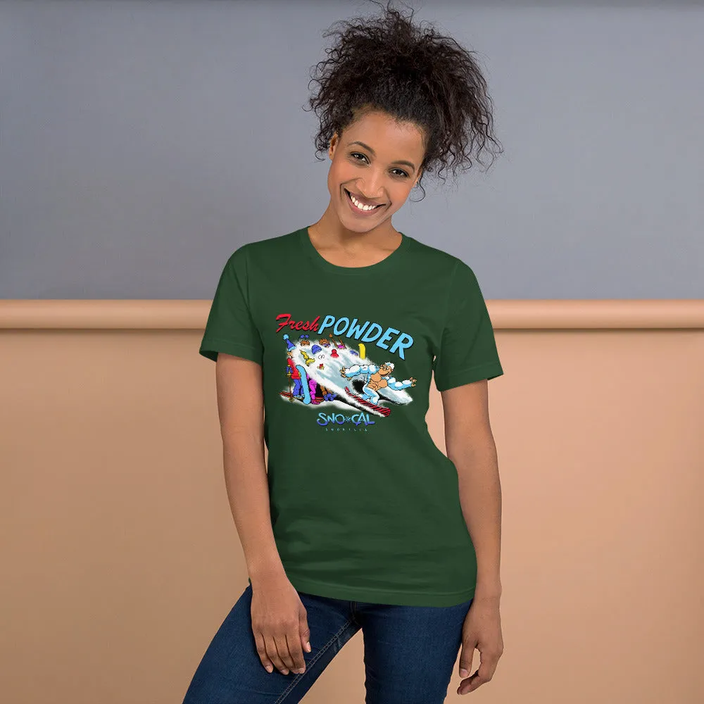 Snorilla Fresh Powder front design snowboard shirt