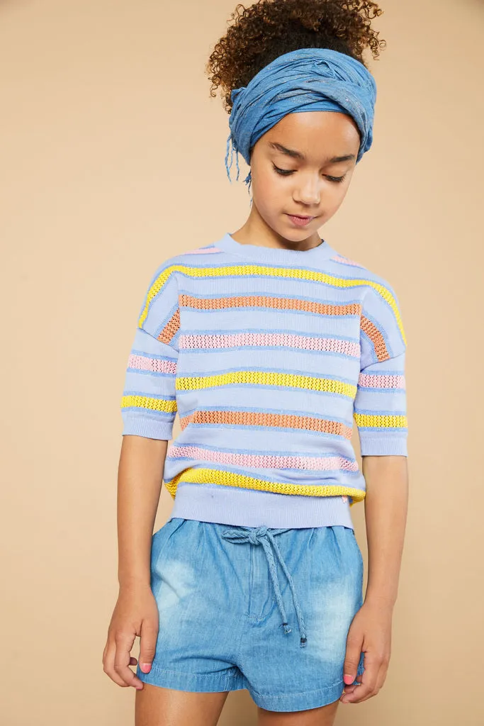 Soft Denim Shorts Sally - Blue