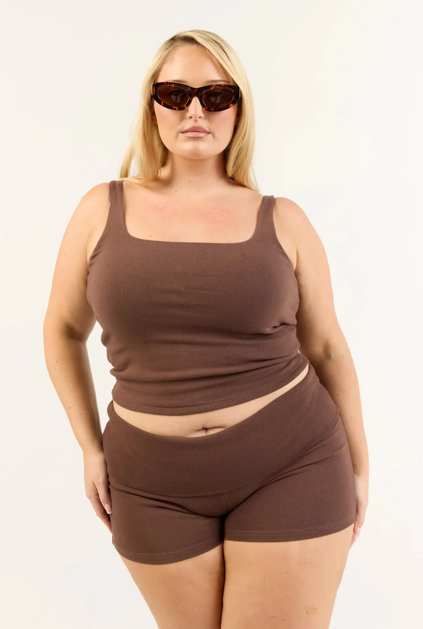 Soft Girl Singlet - Chocolate