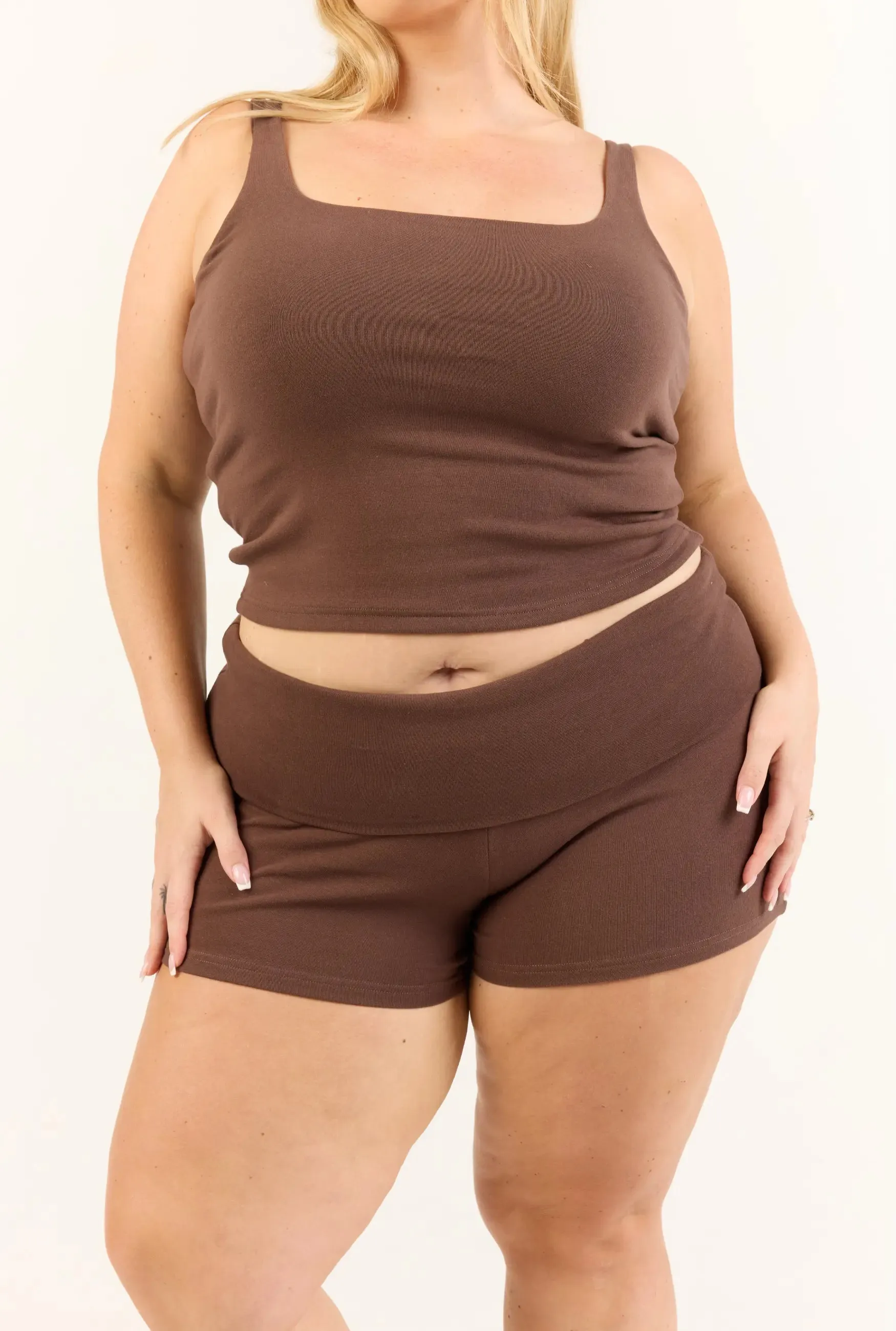 Soft Girl Singlet - Chocolate