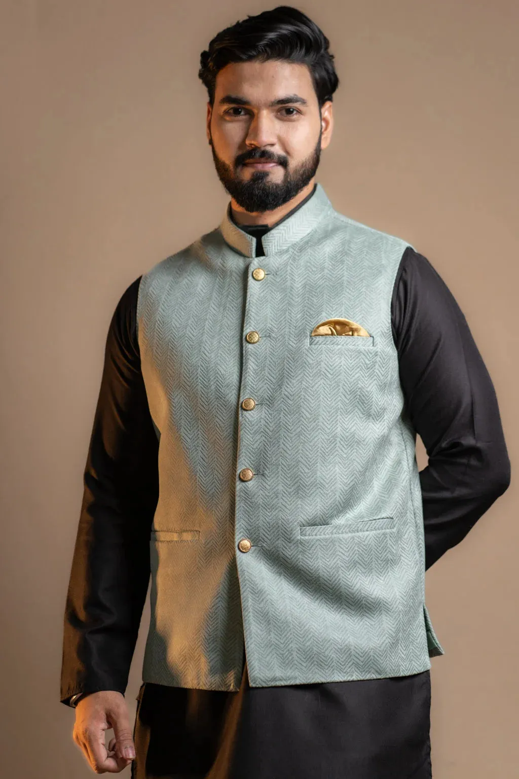 Soft Mint Green Nehru Jacket