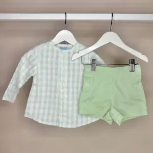 Soft Mint Shorts Set