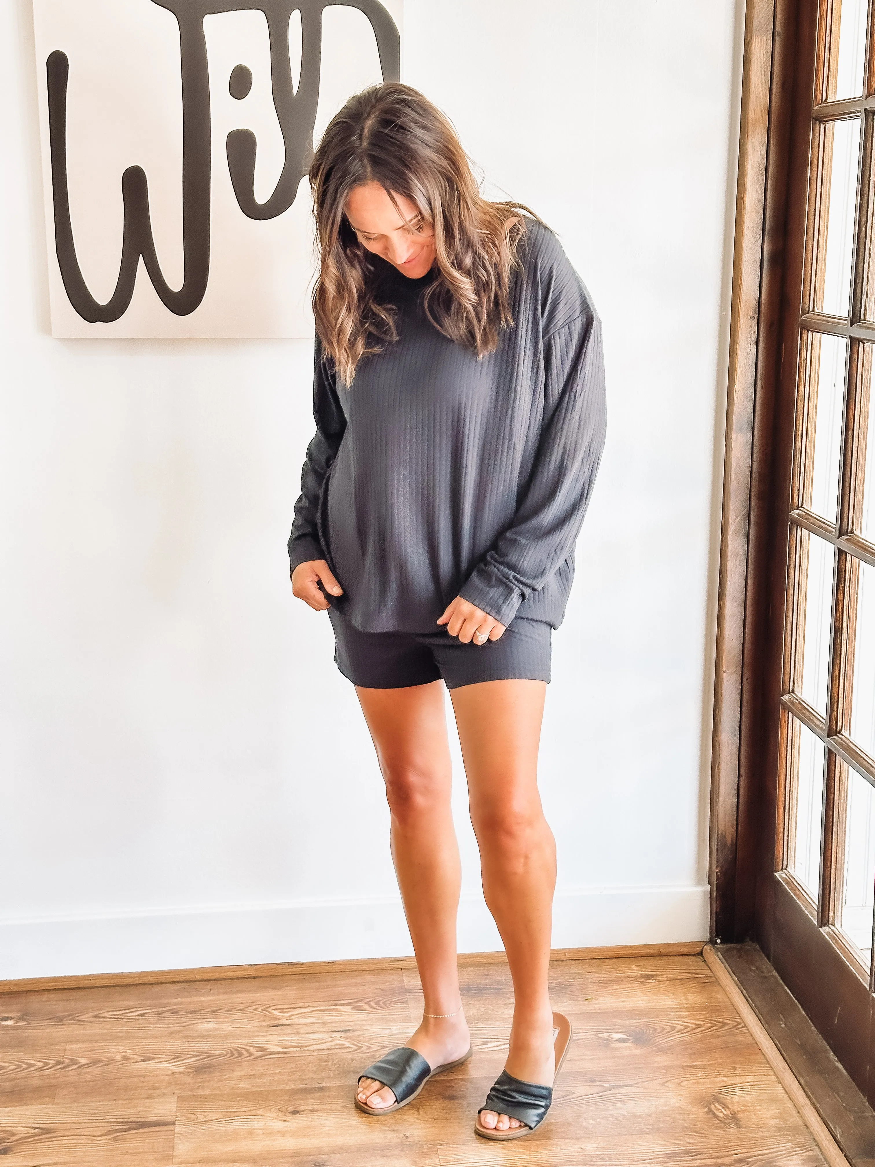 Soft Ribbed Short Set