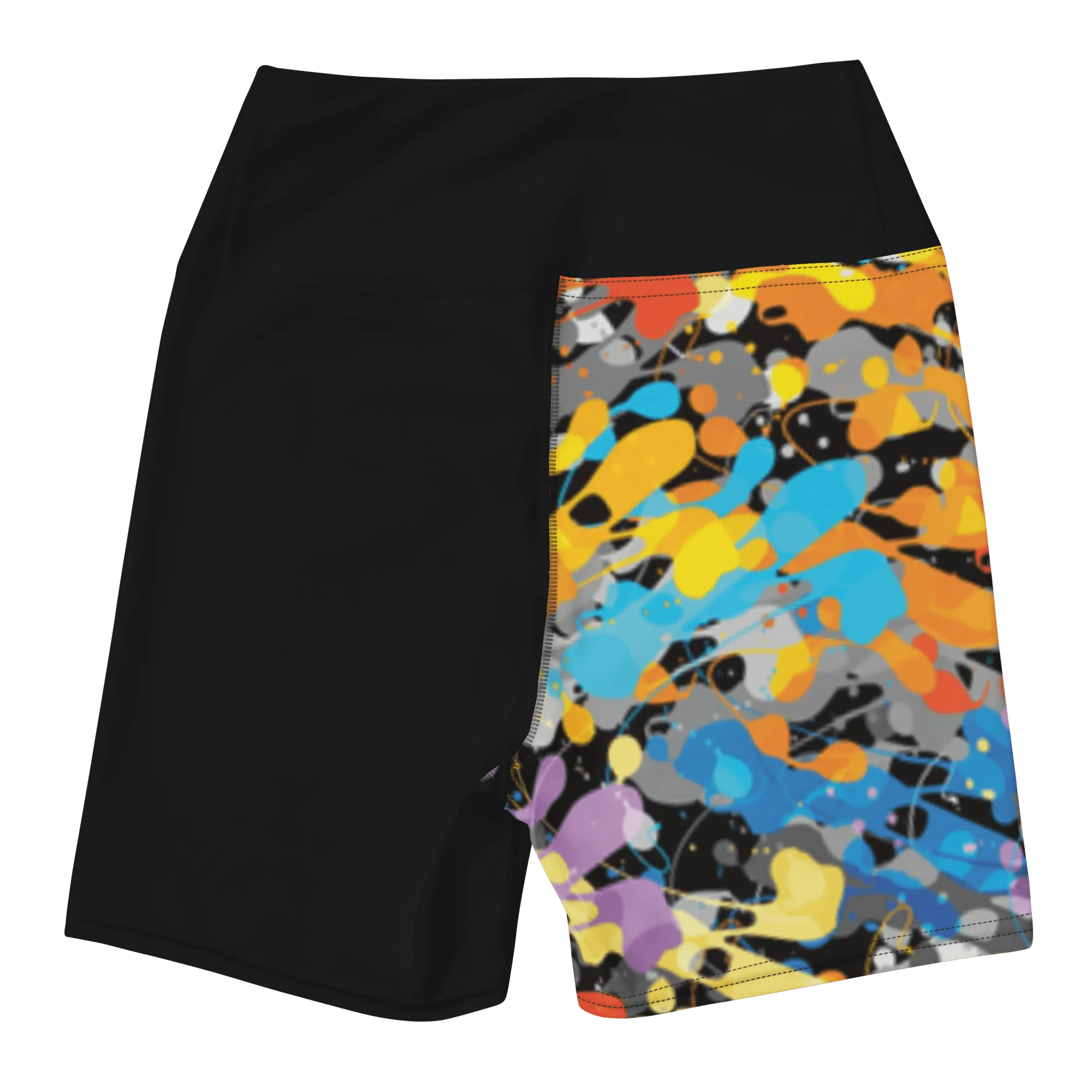 Splatter Paint Yoga Shorts