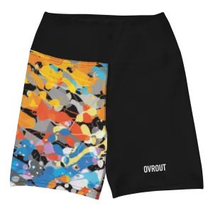 Splatter Paint Yoga Shorts
