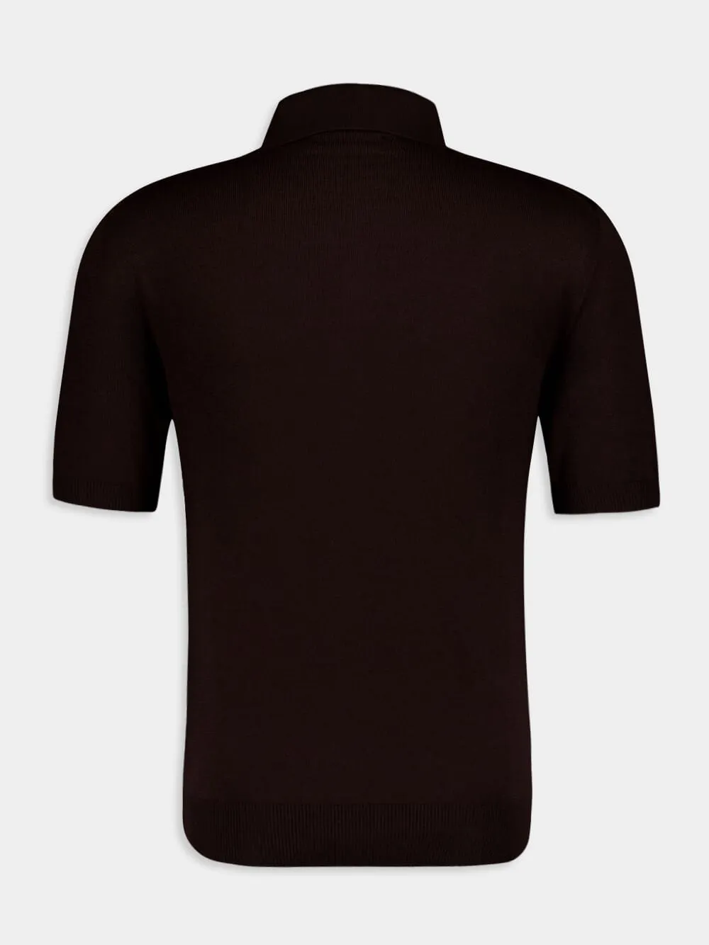 Stack Stripe Short Sleeve Brown Polo