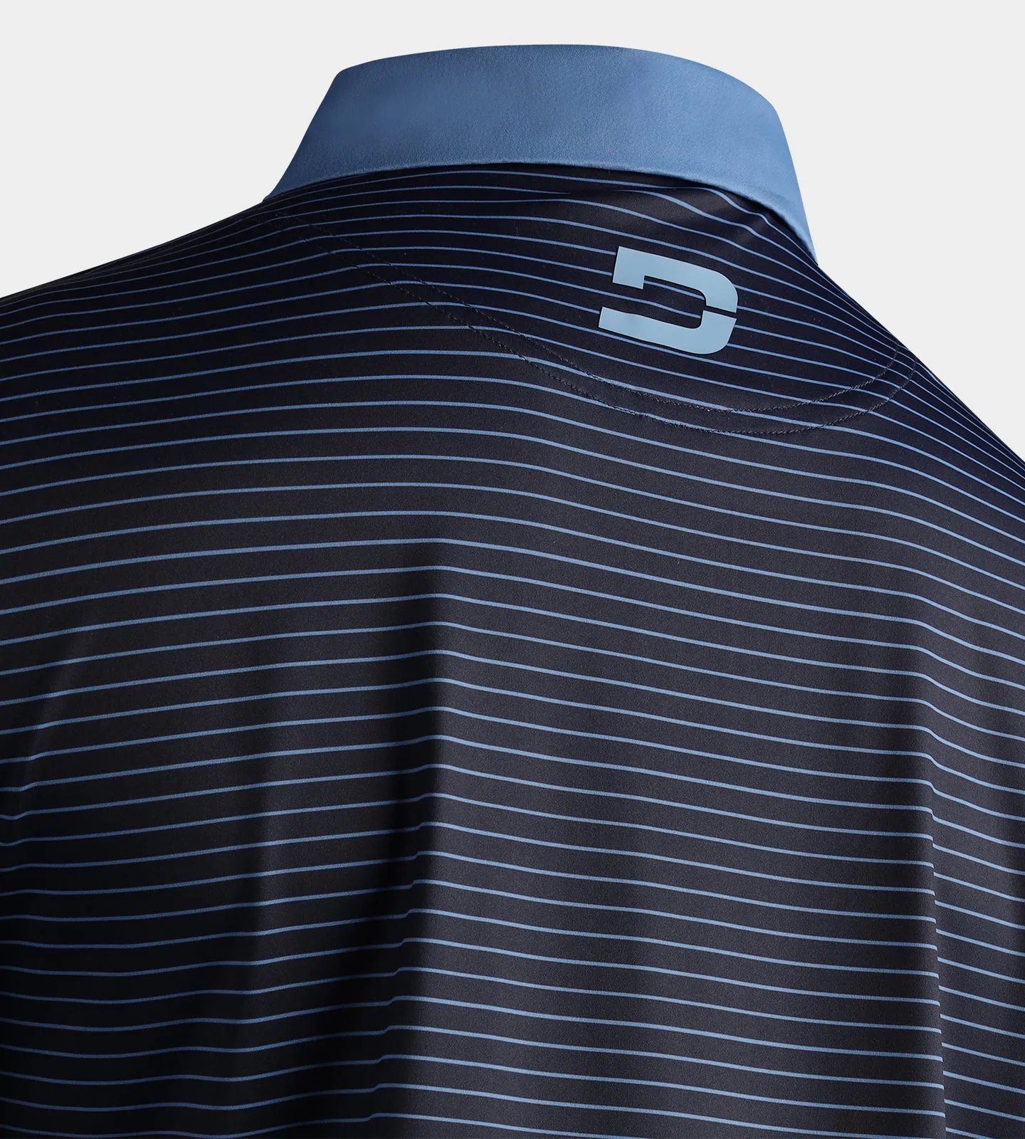 STRIPE PIQUE POLO - NAVY