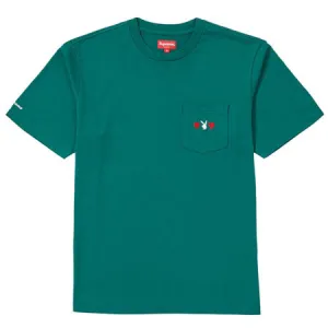 Supreme Playboy Pocket Tee- Dark Green