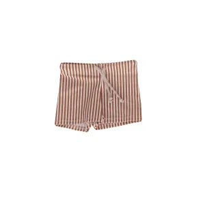 Swim Shorts - Toasted Nut - Stripes