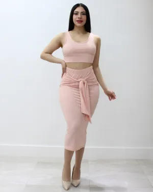 Take My Breath Away Skirt Set Blush