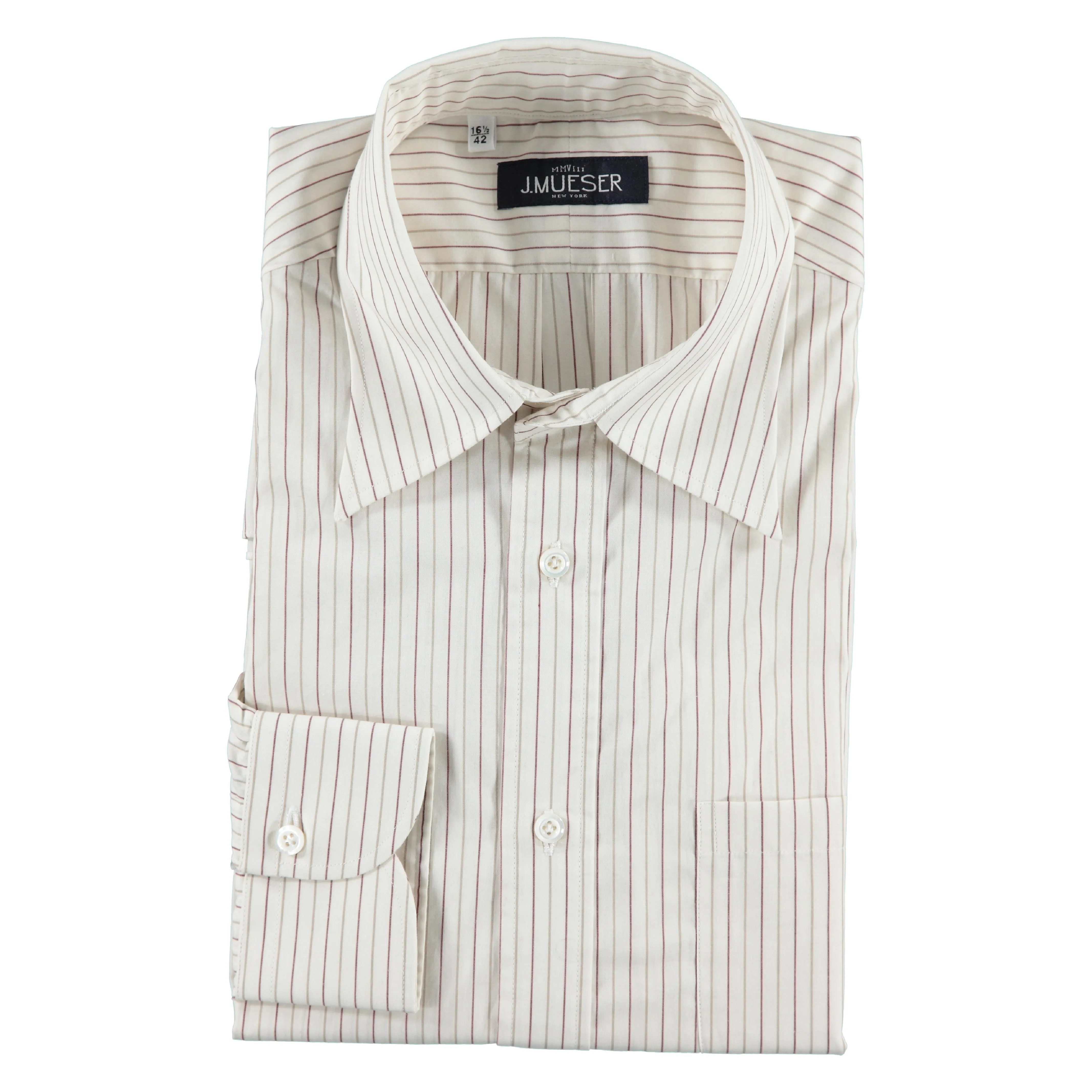 Tan and Maroon Stripe Carter Shirt