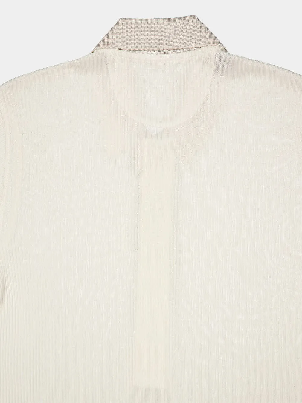 Textured Ivory Polo Shirt