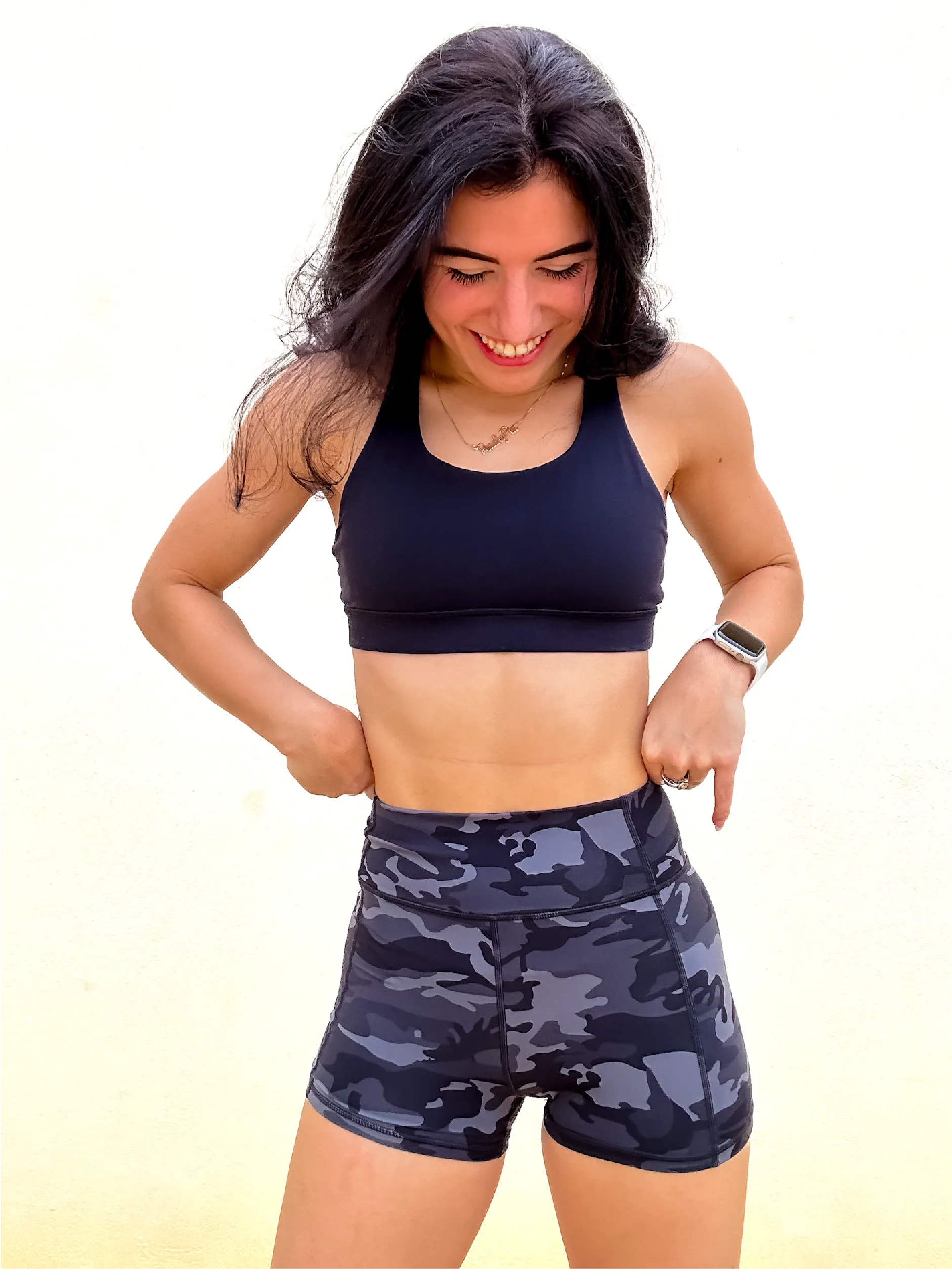 The Peachy Shorts - Black Camo