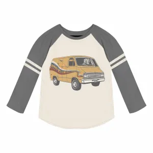 Tiny Whales Vantastic L/S Raglan - Natural / Vintage Black