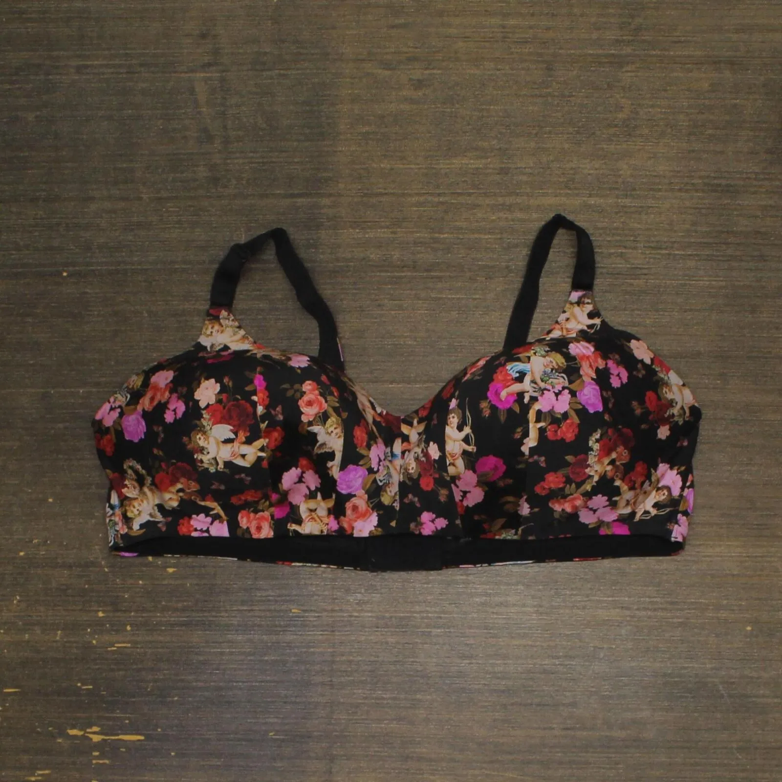 Torrid Womens Wireless Dream Light Lined Bra 167902e2ee91ba Black Multi 46DD