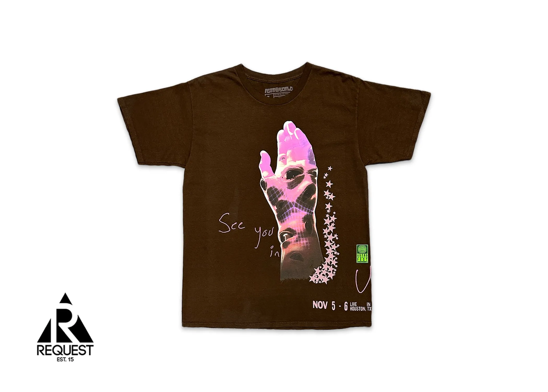 Travis Scott All Seeing Hands Tee "Brown”