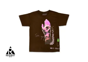 Travis Scott All Seeing Hands Tee "Brown”