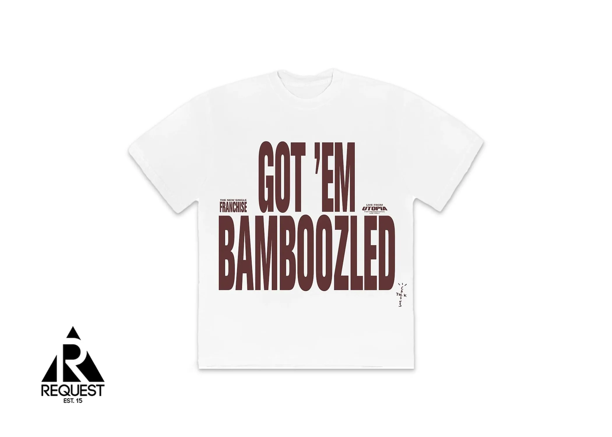 Travis Scott Franchise Promo II Bamboozled Tee "White"