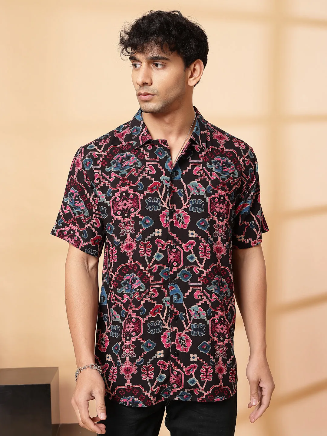 Trendy Ikkat Rayon Shirt