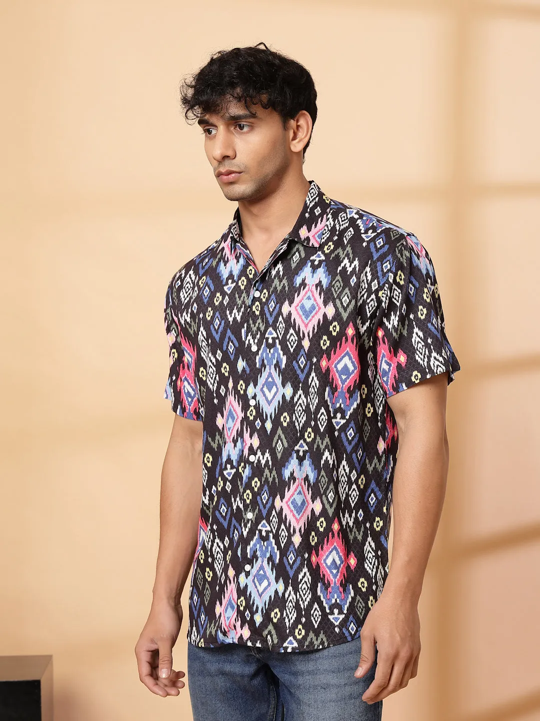 Trendy Ikkat Rayon Shirt