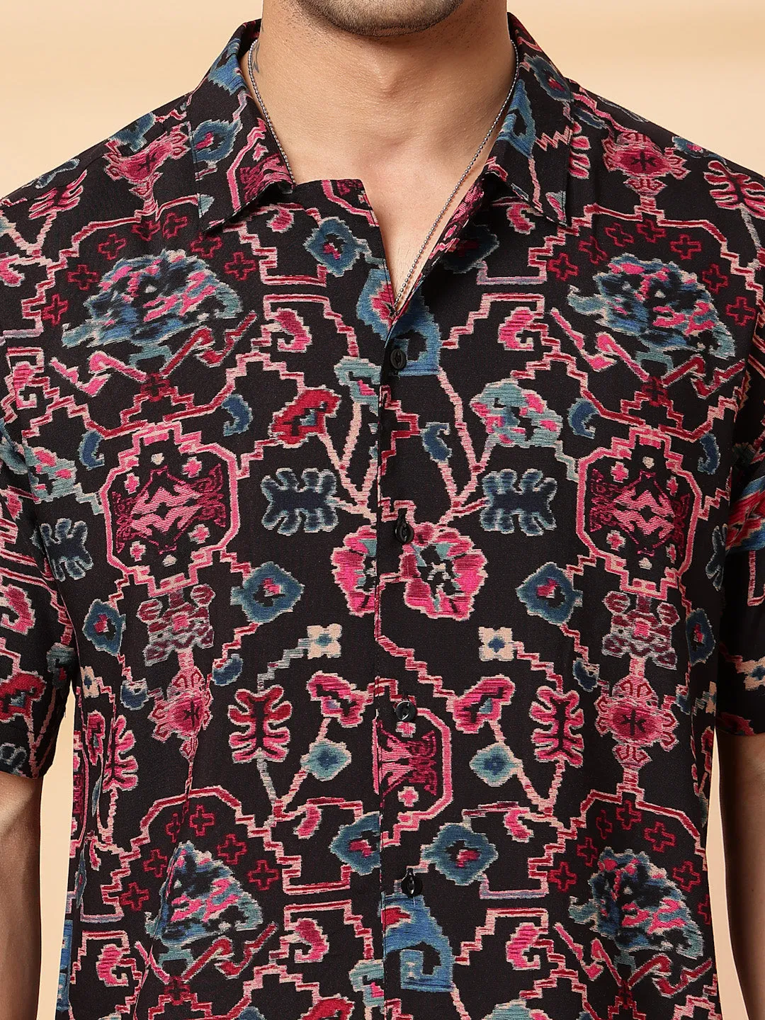Trendy Ikkat Rayon Shirt