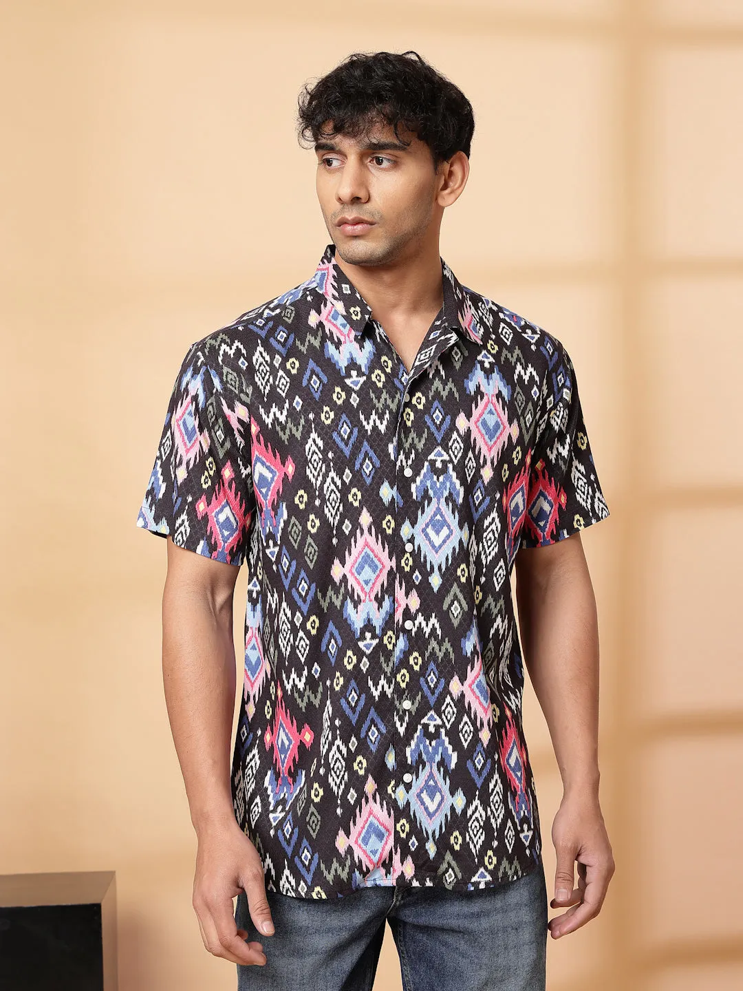 Trendy Ikkat Rayon Shirt