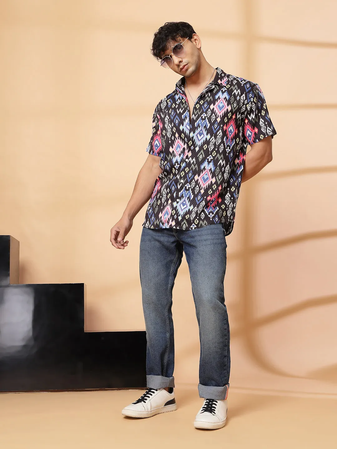 Trendy Ikkat Rayon Shirt