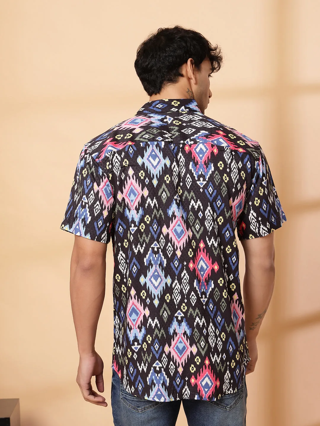 Trendy Ikkat Rayon Shirt