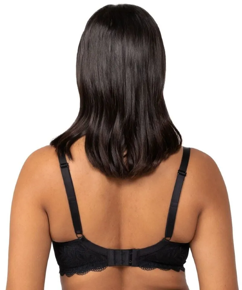 Triumph Essential Lace Underwire Half-Cup Padded Balconette Bra - Black