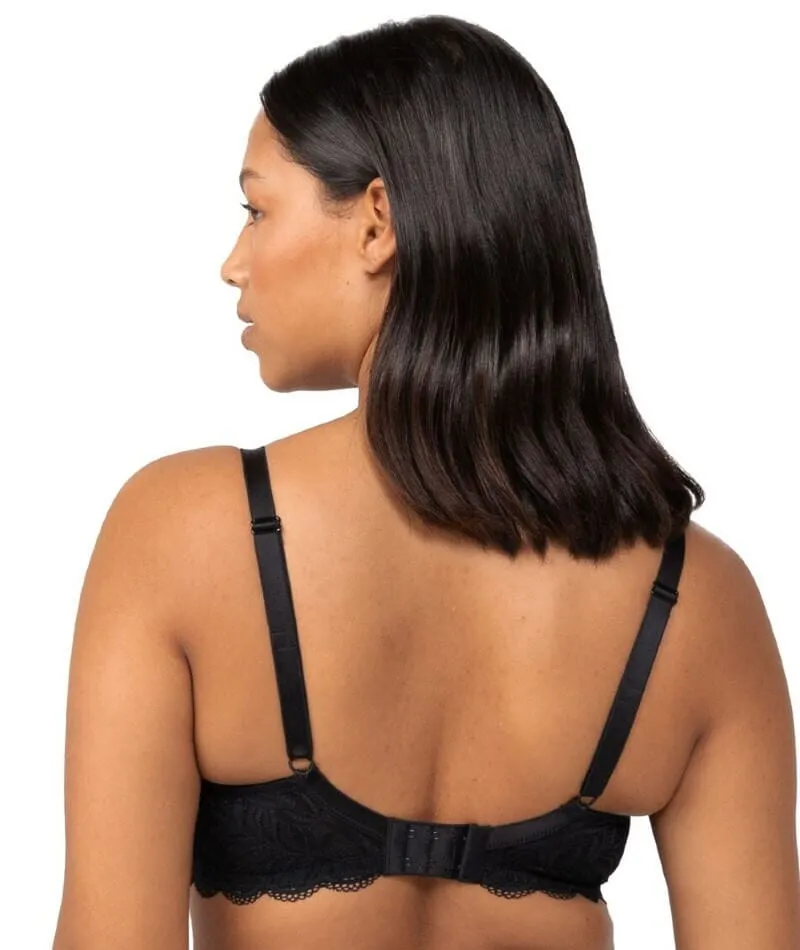 Triumph Essential Lace Underwire Half-Cup Padded Balconette Bra - Black