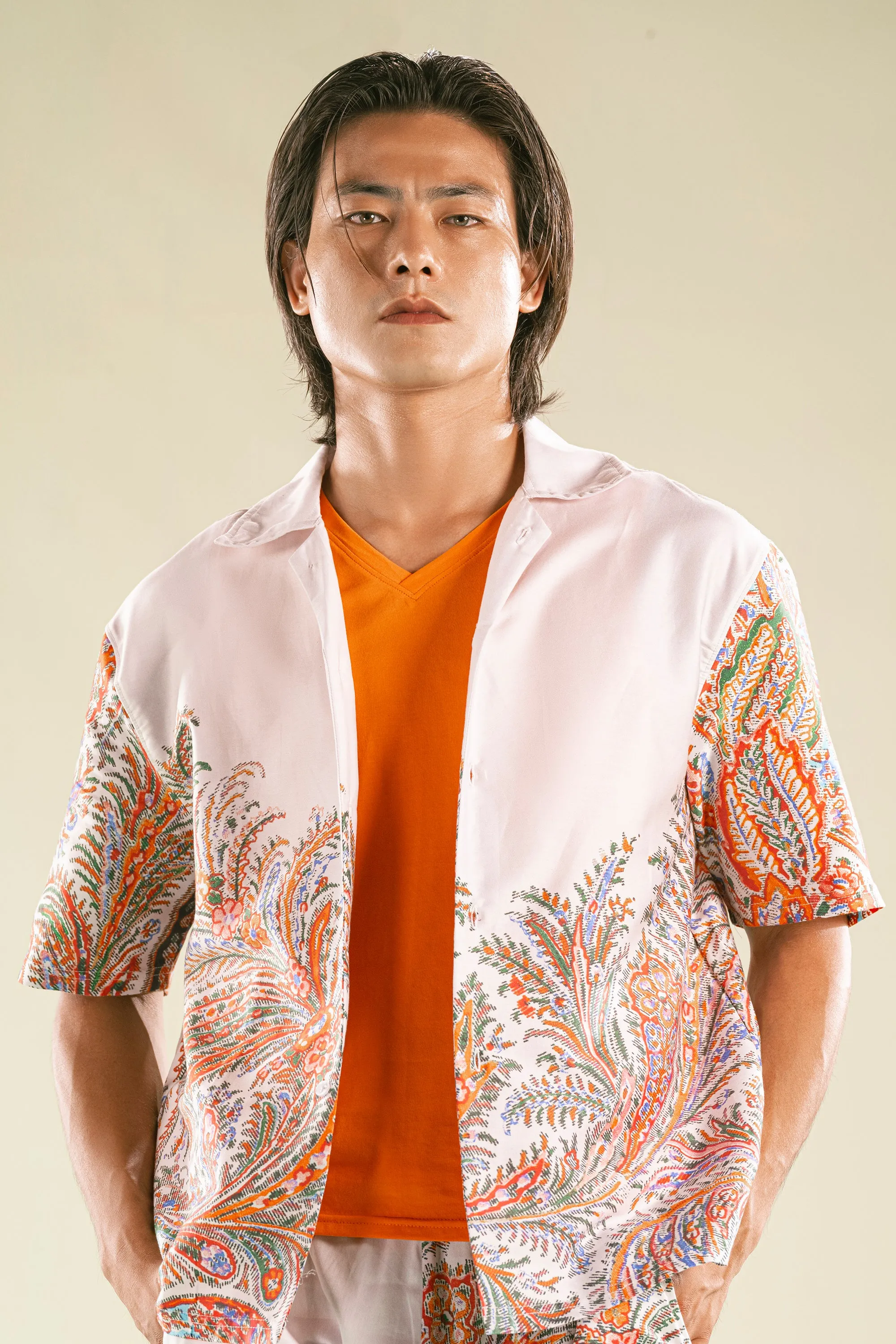 Tropical Printed Cotton Shirt