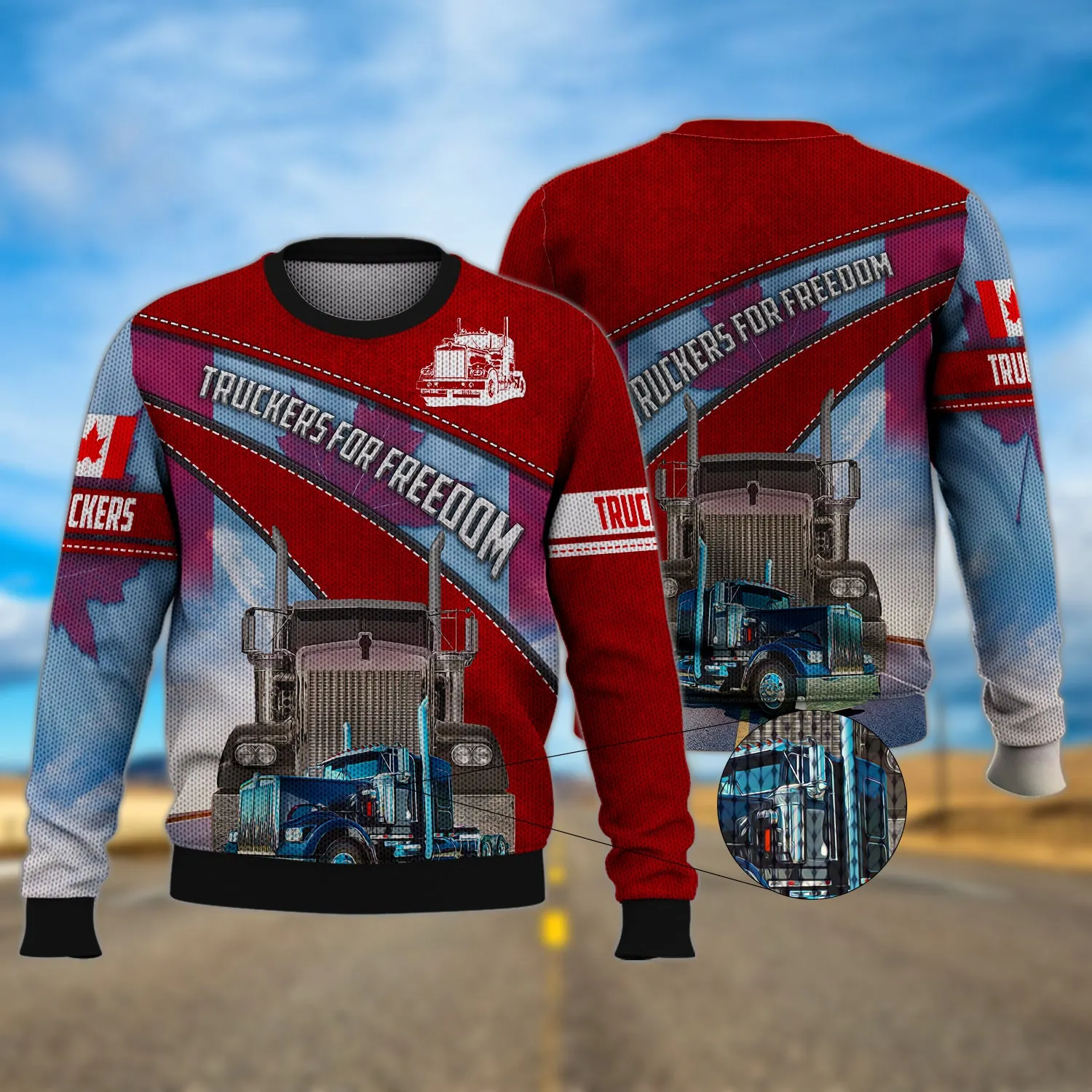 Trucker Canada 3d Full Print