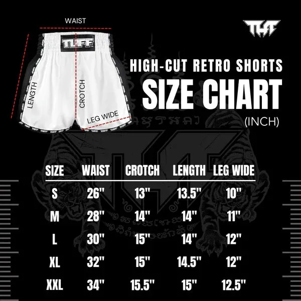TUFF Muay Thai Shorts High-Cut Retro Style The Immortal Yaksa